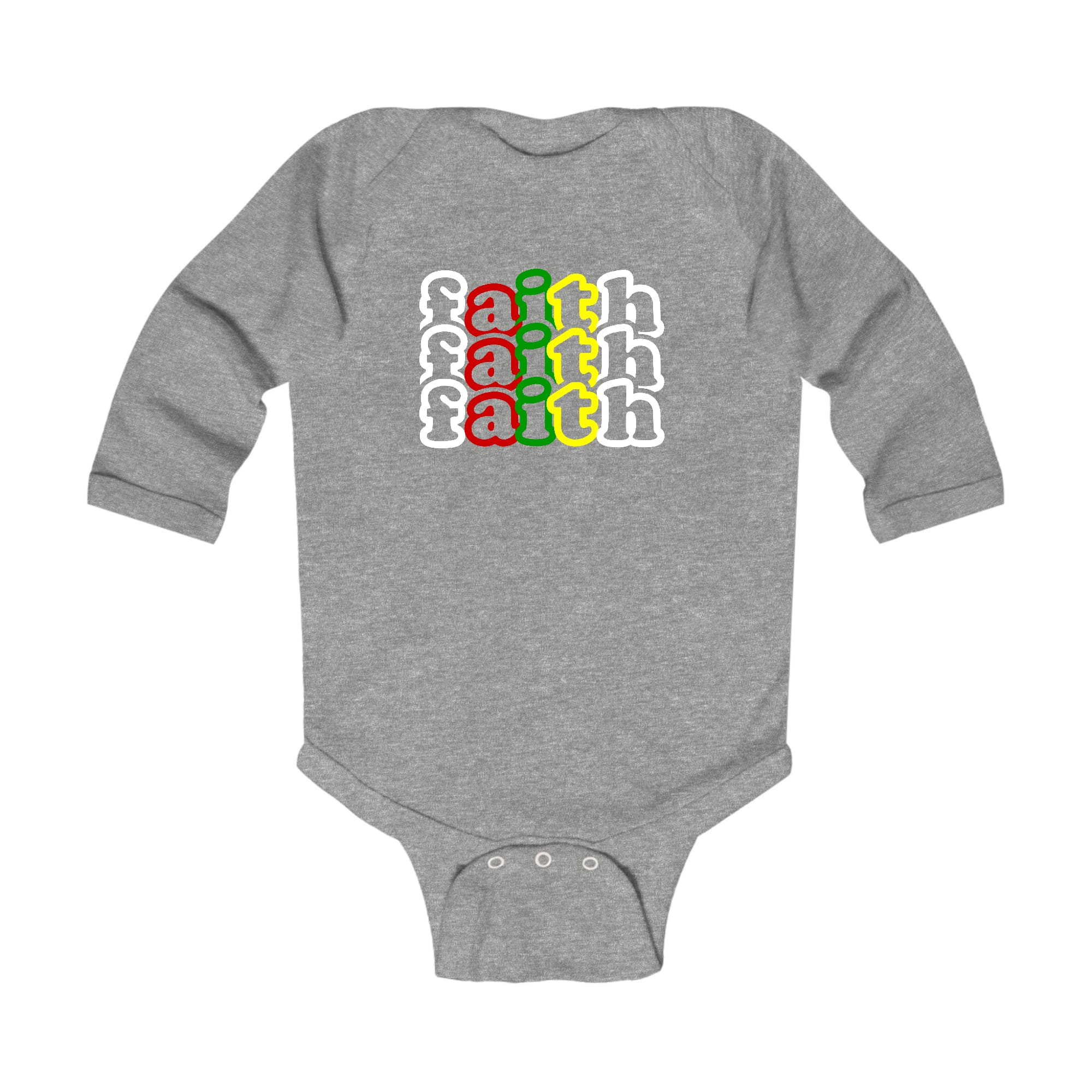Infant Long Sleeve Graphic T-shirt - Faith Stack Multicolor