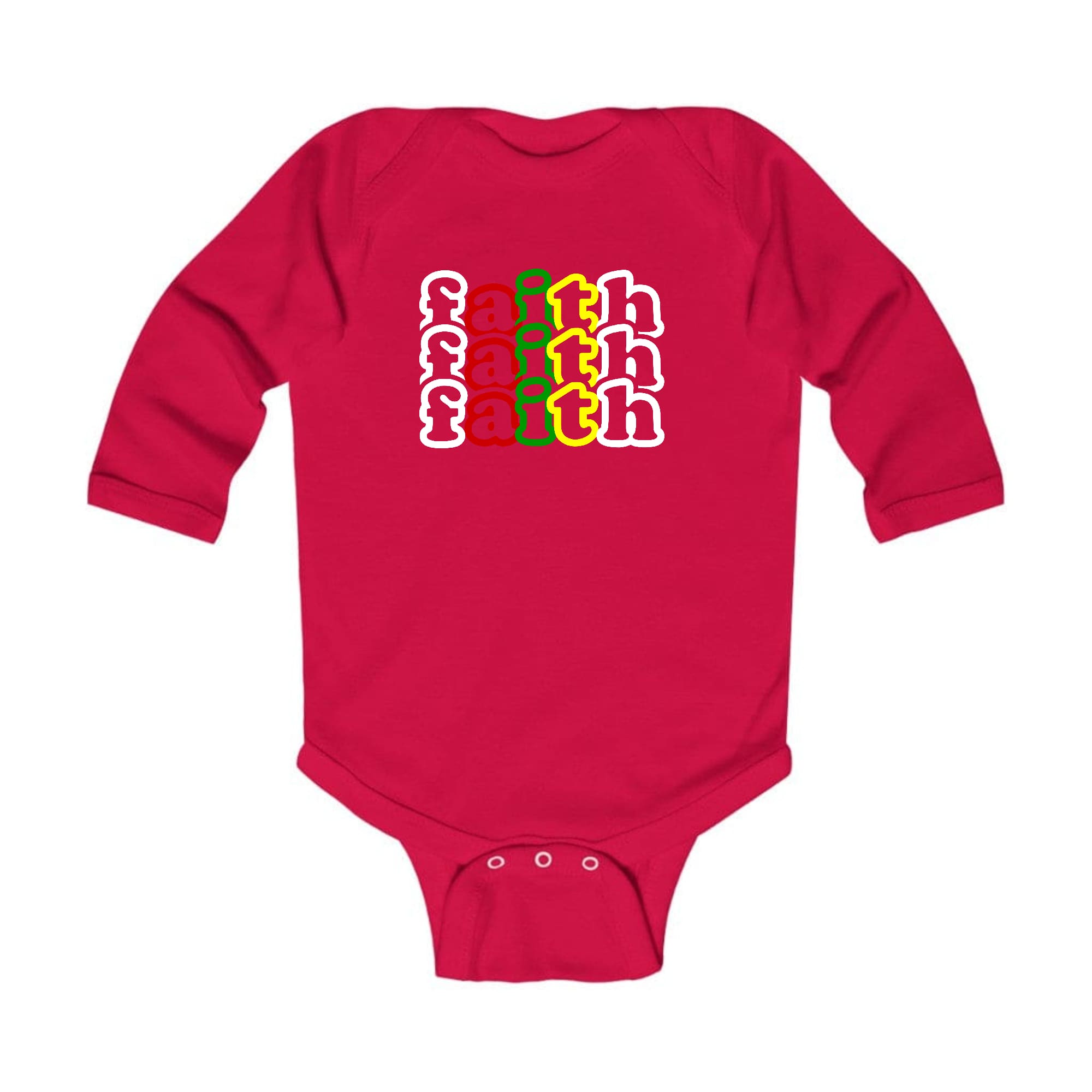 Infant Long Sleeve Graphic T-shirt - Faith Stack Multicolor