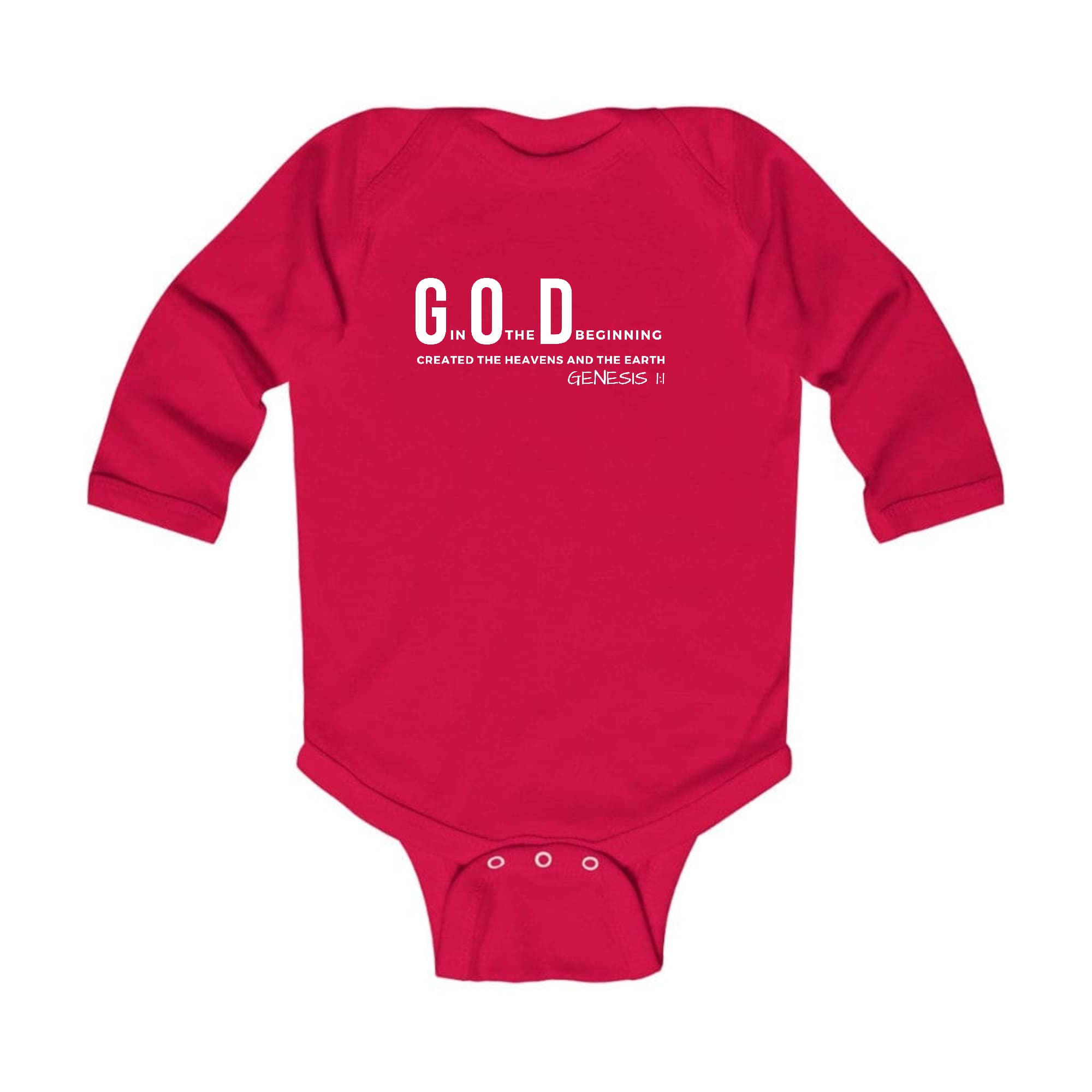 Infant Long Sleeve Graphic T-shirt - God in the Beginning Print