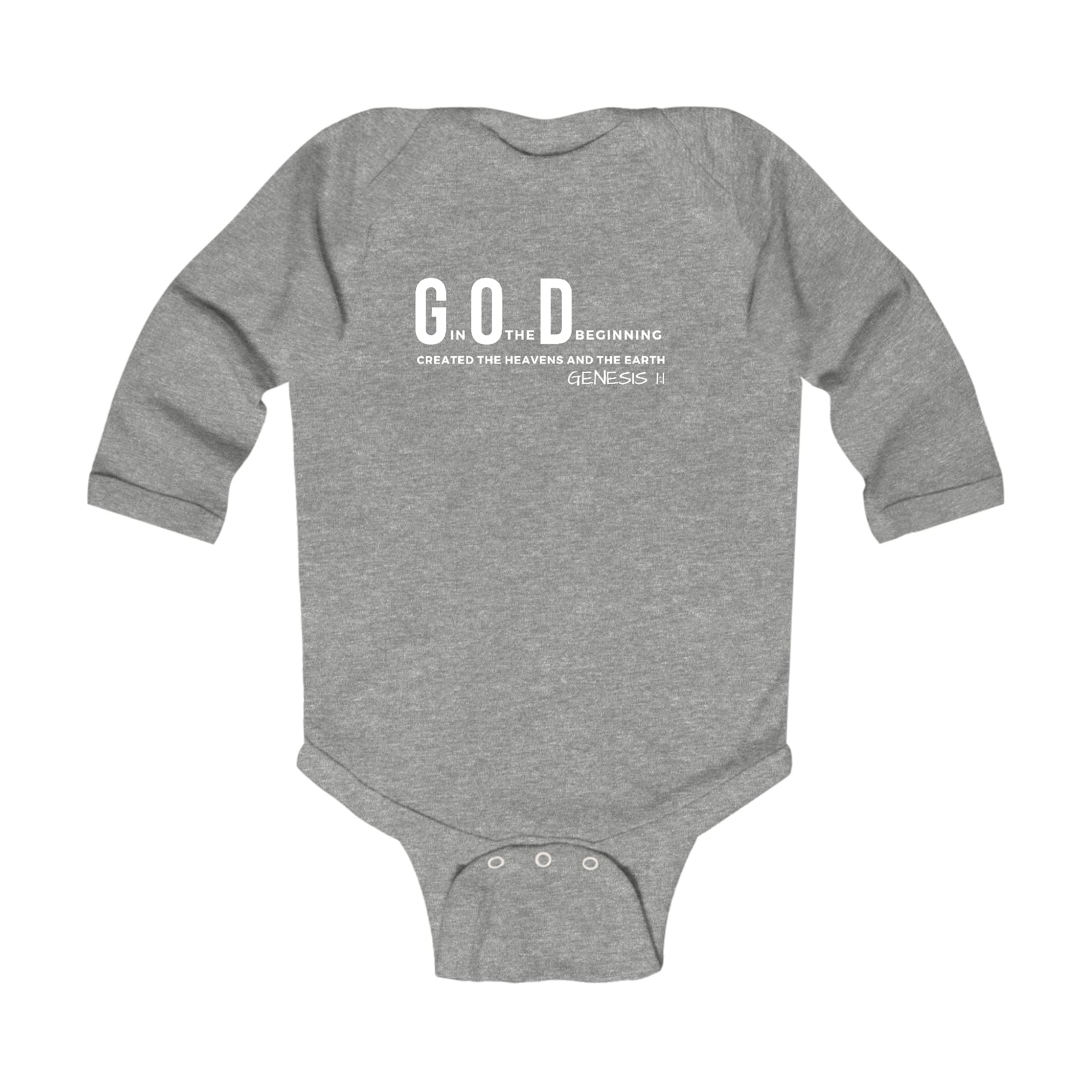 Infant Long Sleeve Graphic T-shirt - God in the Beginning Print
