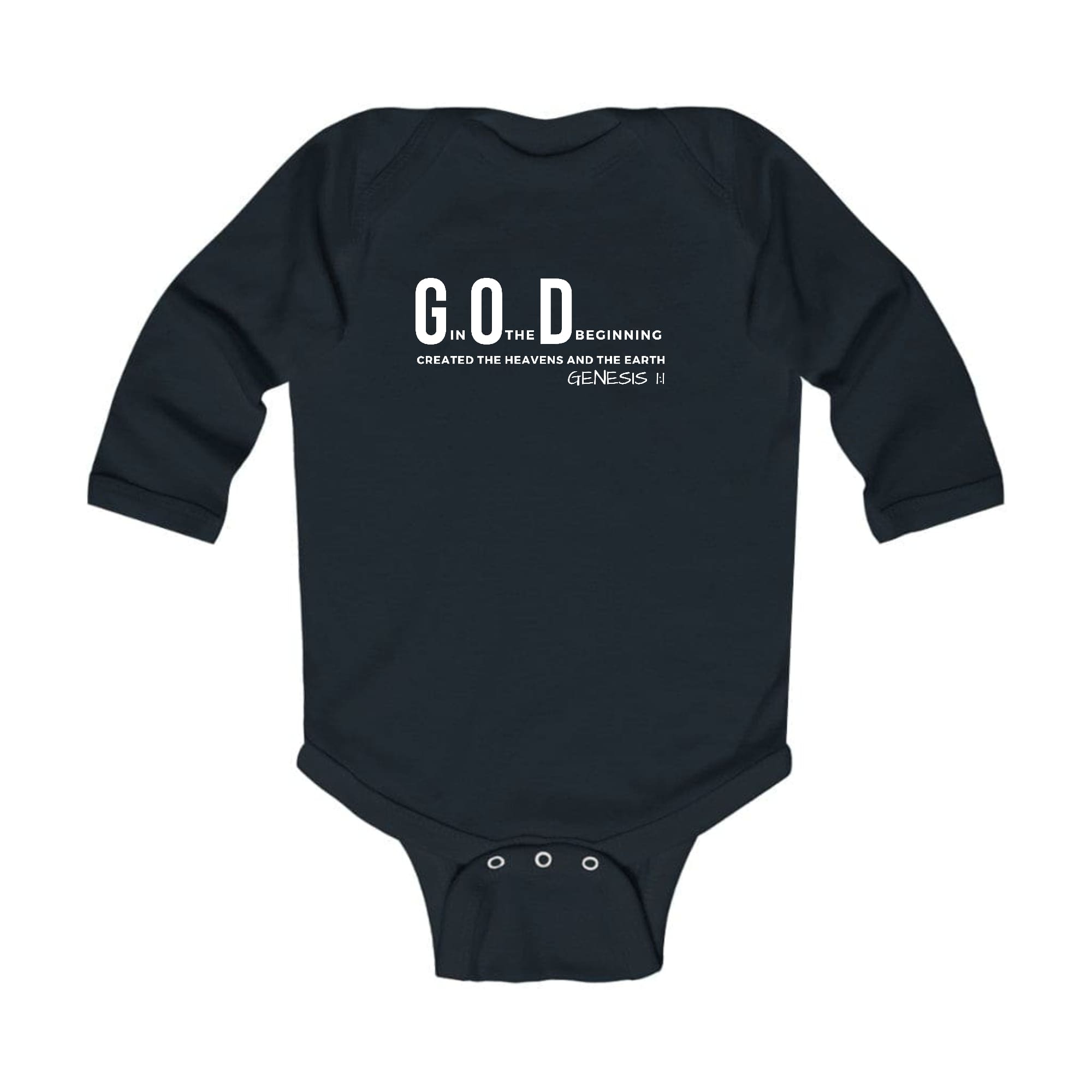 Infant Long Sleeve Graphic T-shirt - God in the Beginning Print