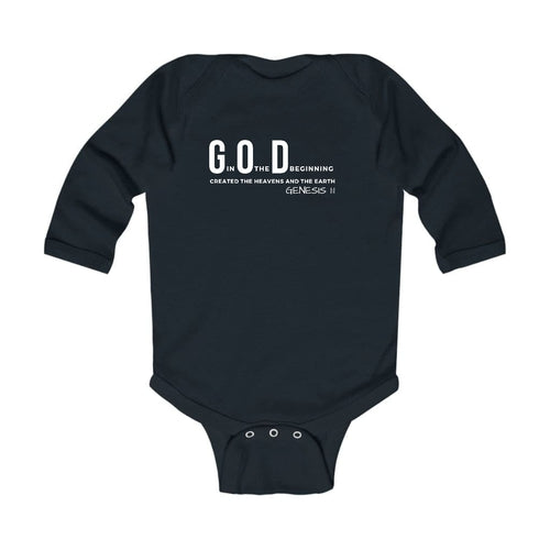 Infant Long Sleeve Graphic T-shirt - God in the Beginning Print