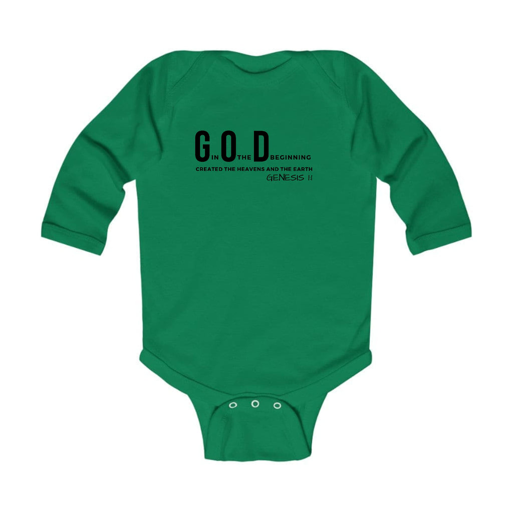 Infant Long Sleeve Graphic T-shirt God in the Beginning Print