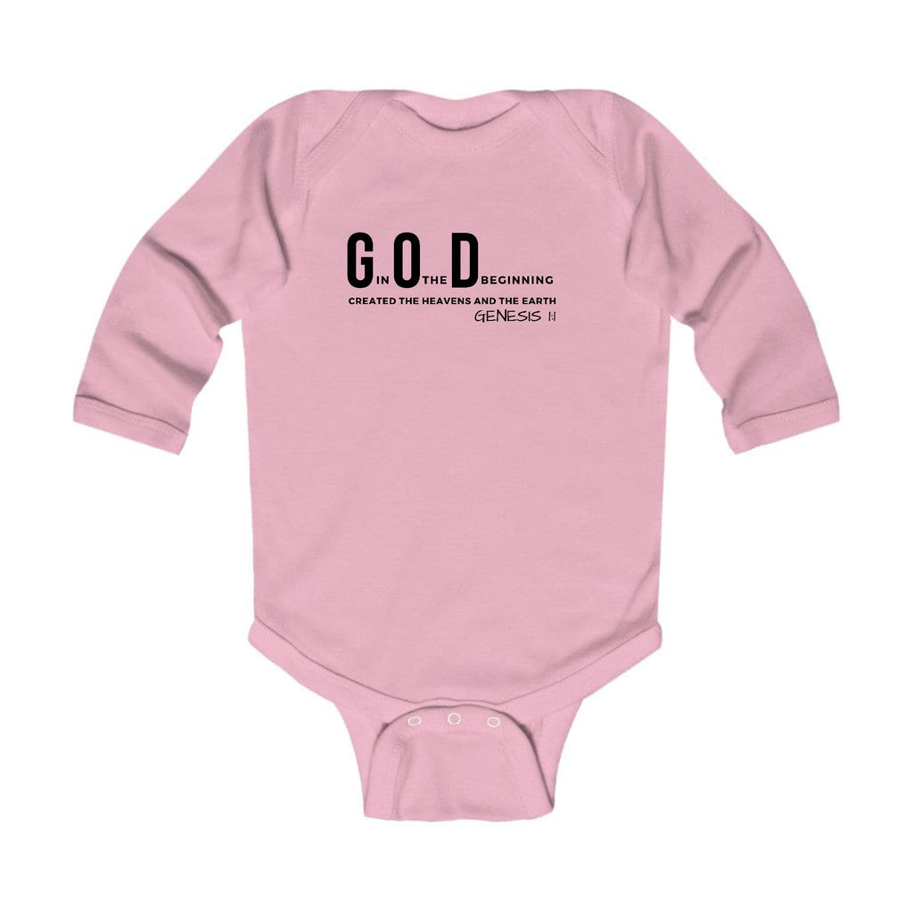 Infant Long Sleeve Graphic T-shirt God in the Beginning Print