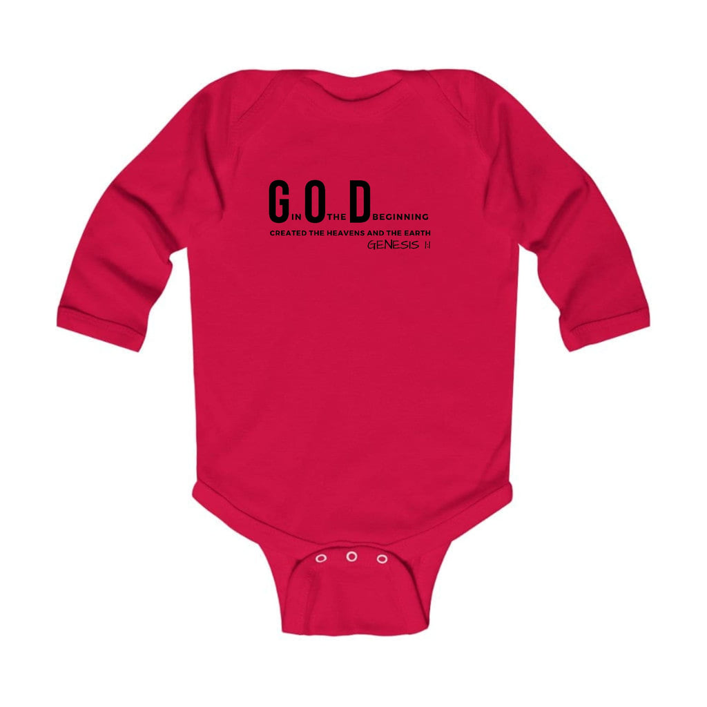 Infant Long Sleeve Graphic T-shirt God in the Beginning Print