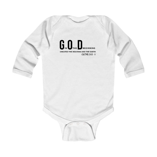 Infant Long Sleeve Graphic T-shirt God in the Beginning Print
