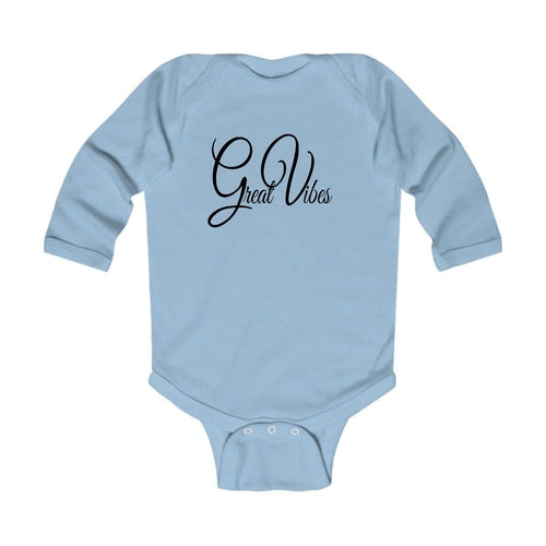Infant Long Sleeve Graphic T-shirt Great Vibes Black Illustration