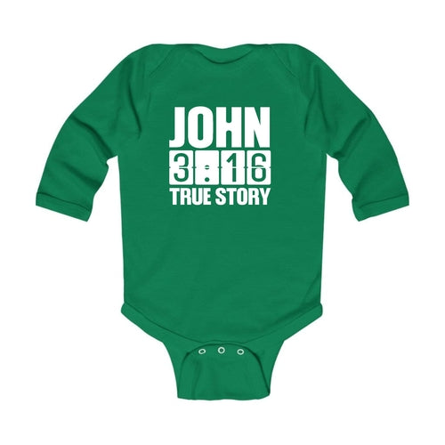 Infant Long Sleeve Graphic T-shirt - John 3:16 True Story Print