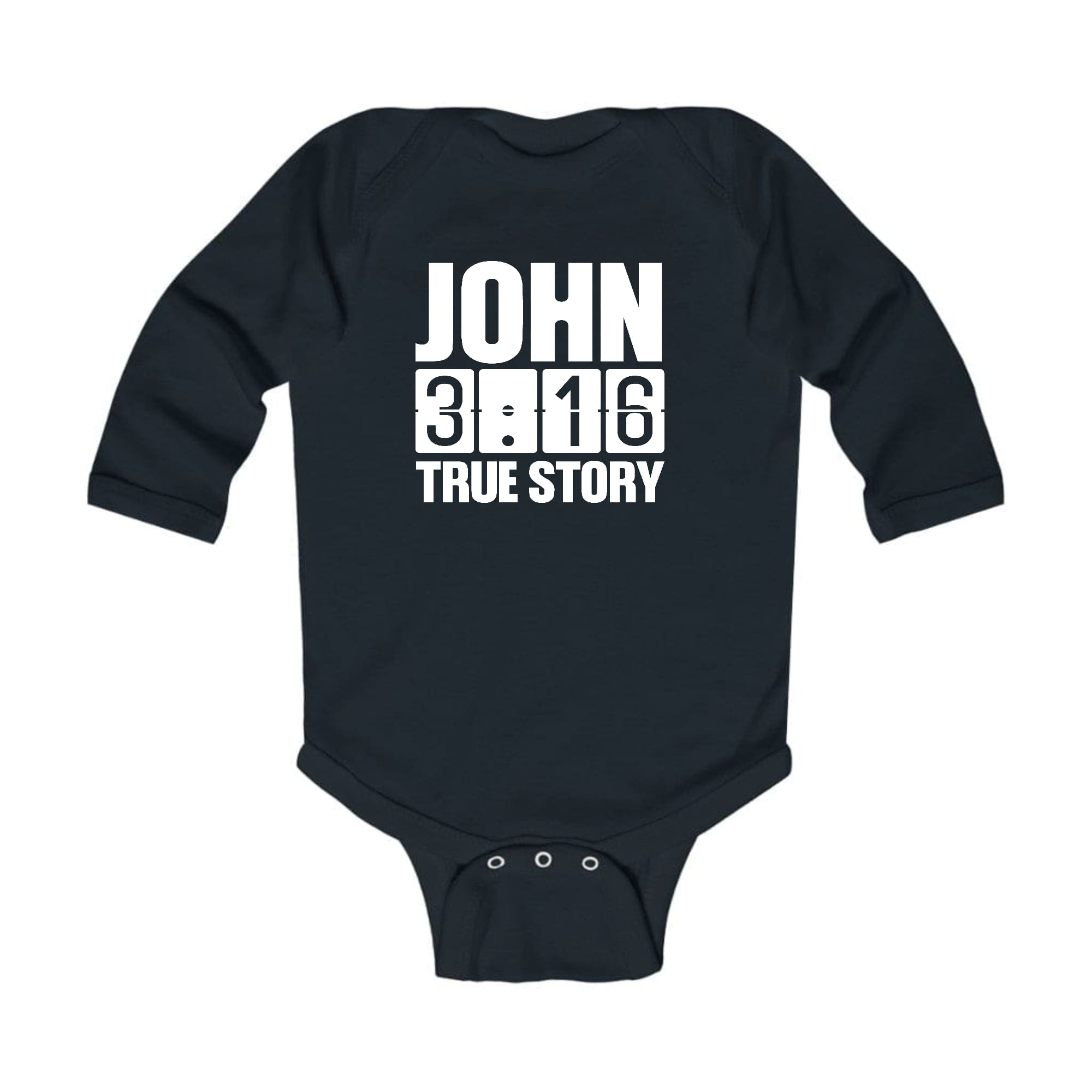 Infant Long Sleeve Graphic T-shirt - John 3:16 True Story Print