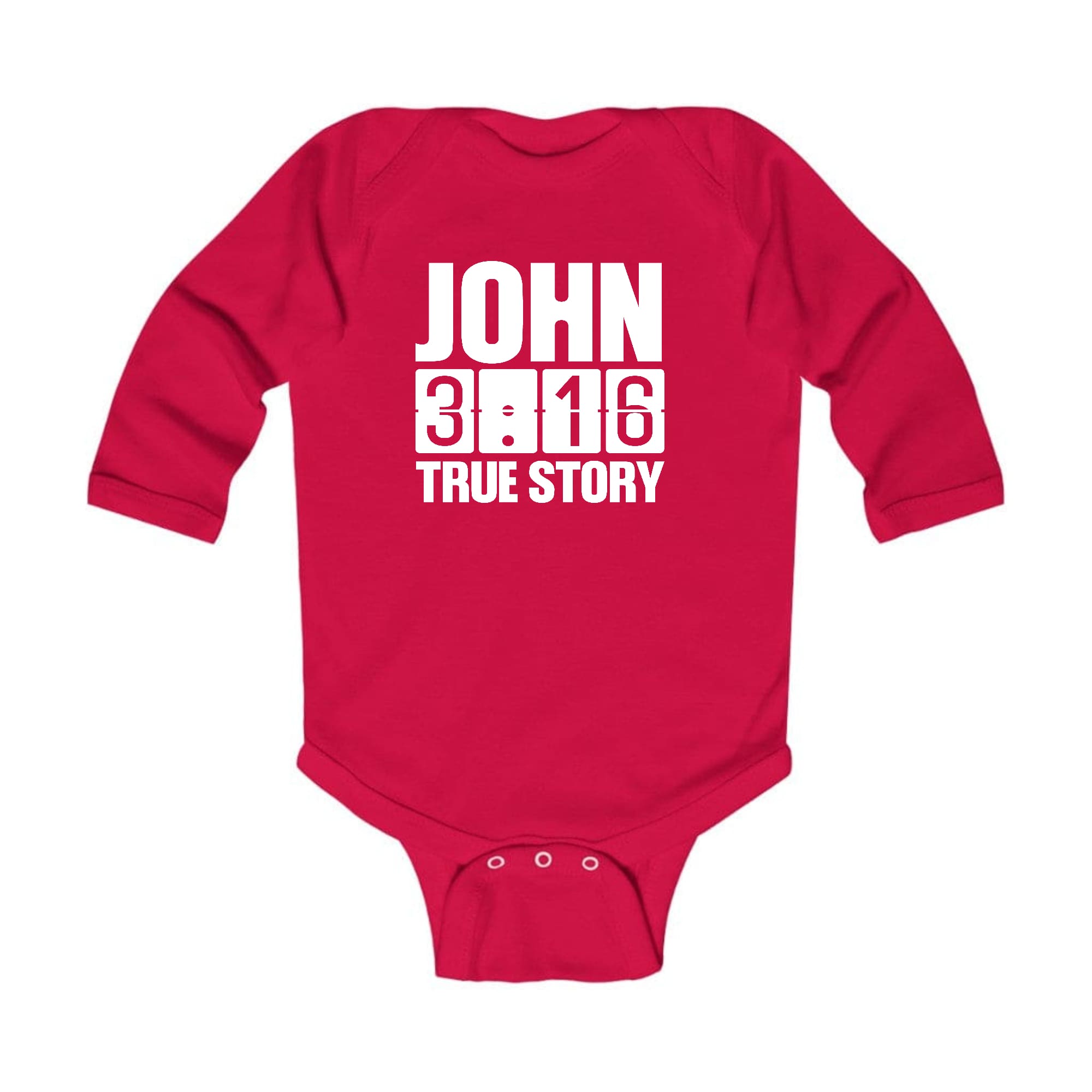 Infant Long Sleeve Graphic T-shirt - John 3:16 True Story Print