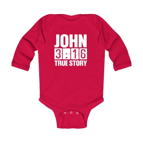 Infant Long Sleeve Graphic T-shirt - John 3:16 True Story Print