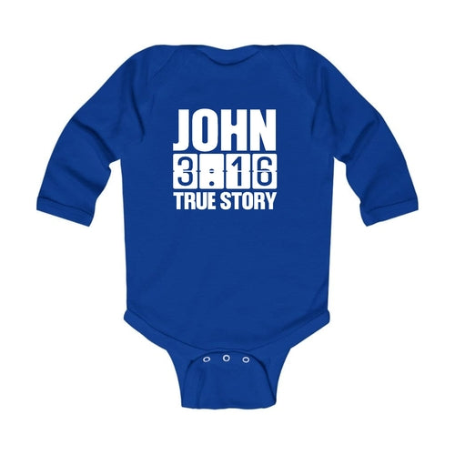 Infant Long Sleeve Graphic T-shirt - John 3:16 True Story Print
