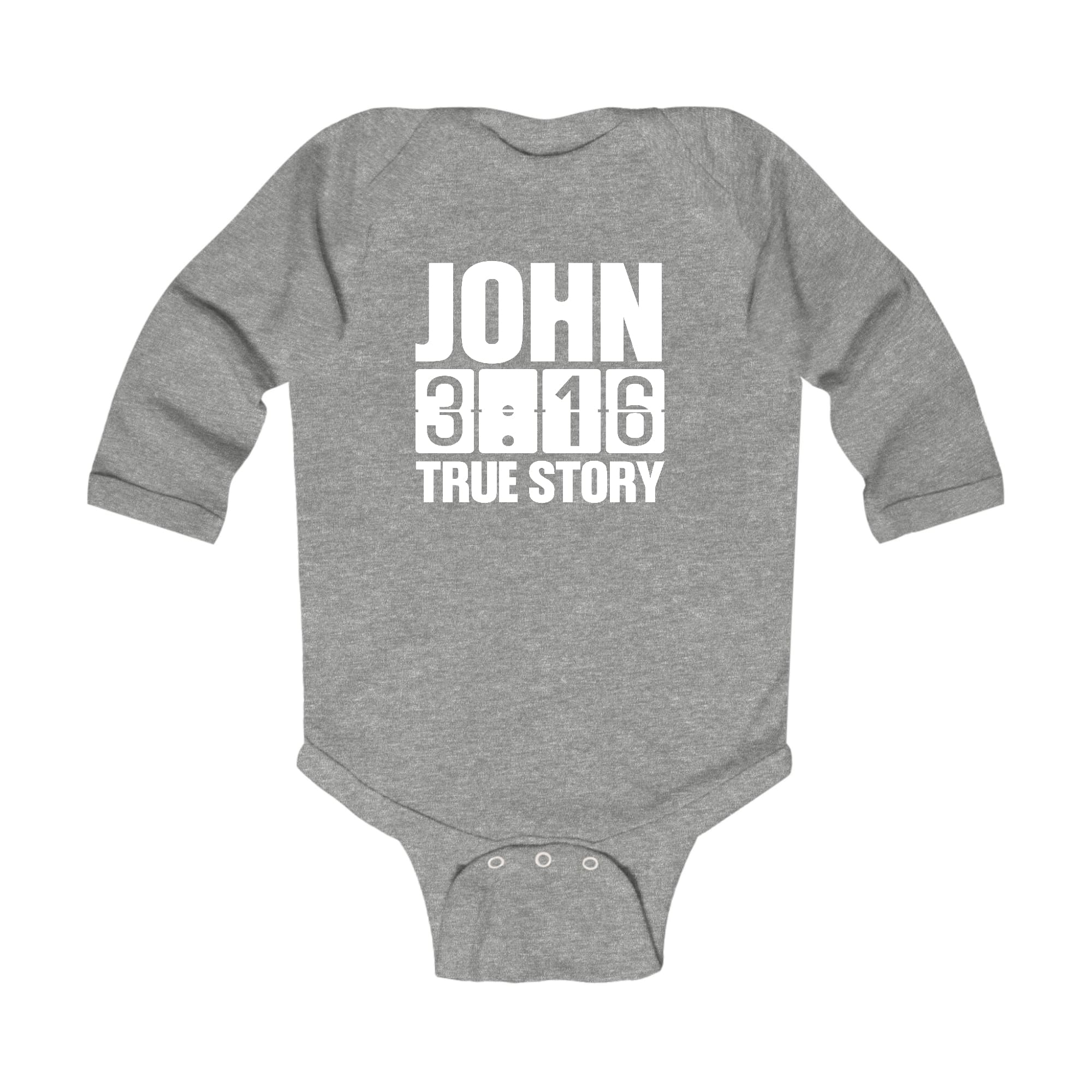 Infant Long Sleeve Graphic T-shirt - John 3:16 True Story Print