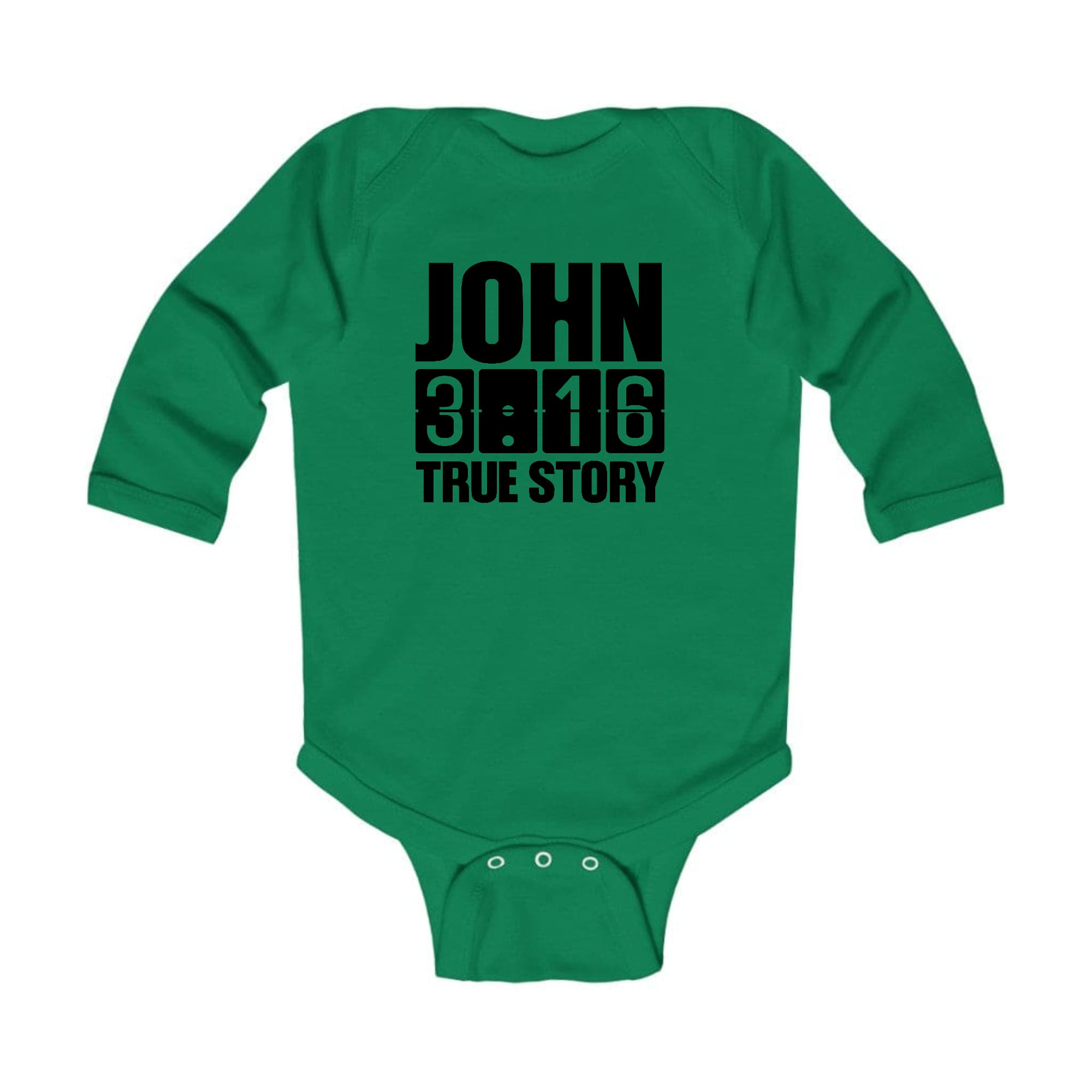 Infant Long Sleeve Graphic T-shirt John 3:16 True Story Print