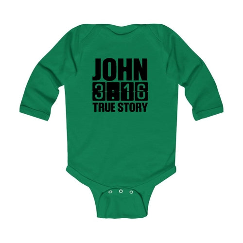 Infant Long Sleeve Graphic T-shirt John 3:16 True Story Print