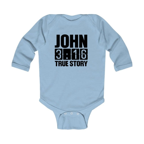 Infant Long Sleeve Graphic T-shirt John 3:16 True Story Print