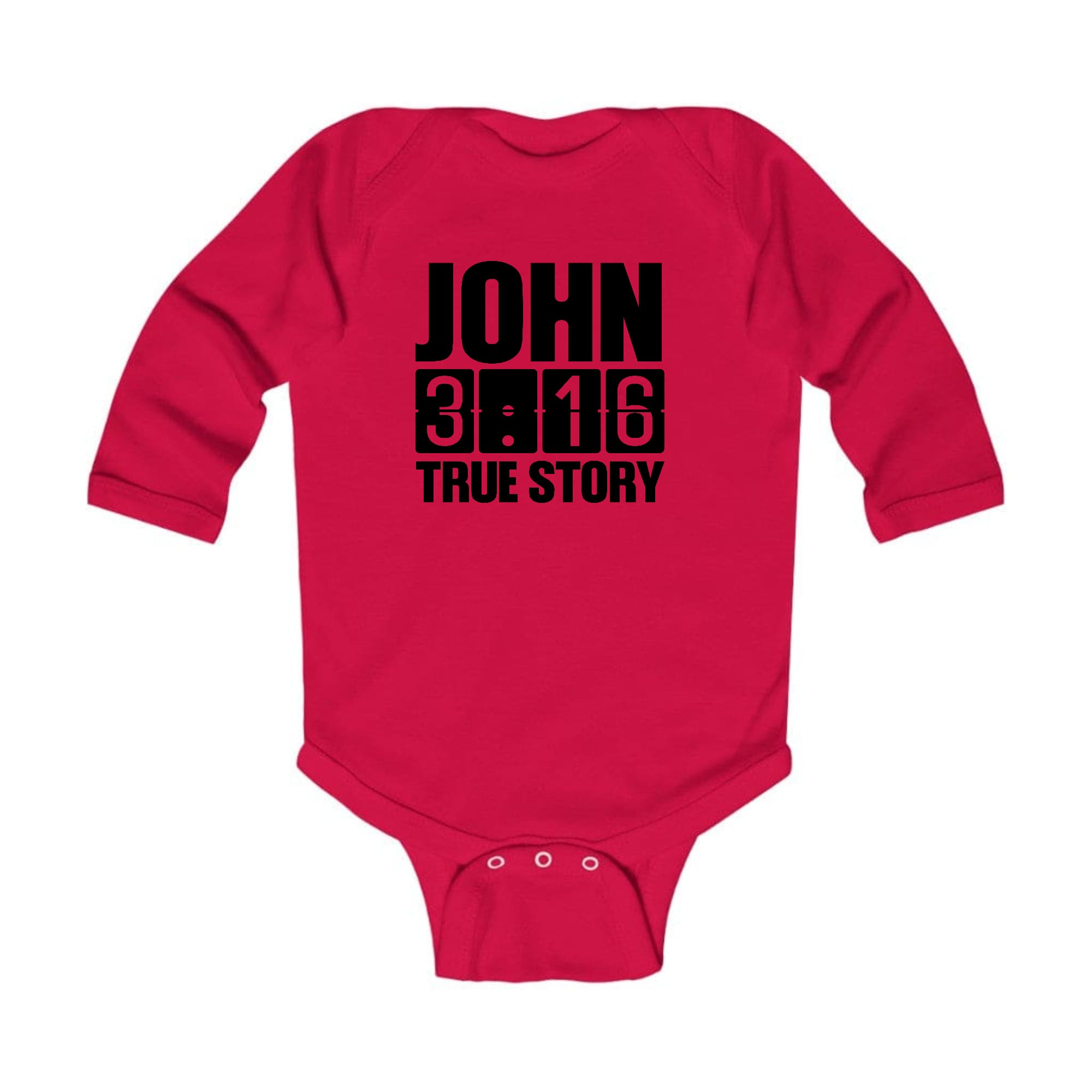 Infant Long Sleeve Graphic T-shirt John 3:16 True Story Print