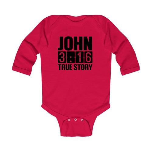 Infant Long Sleeve Graphic T-shirt John 3:16 True Story Print