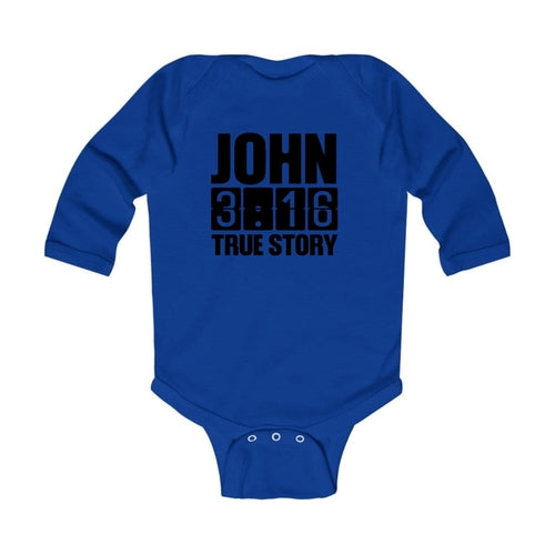 Infant Long Sleeve Graphic T-shirt John 3:16 True Story Print
