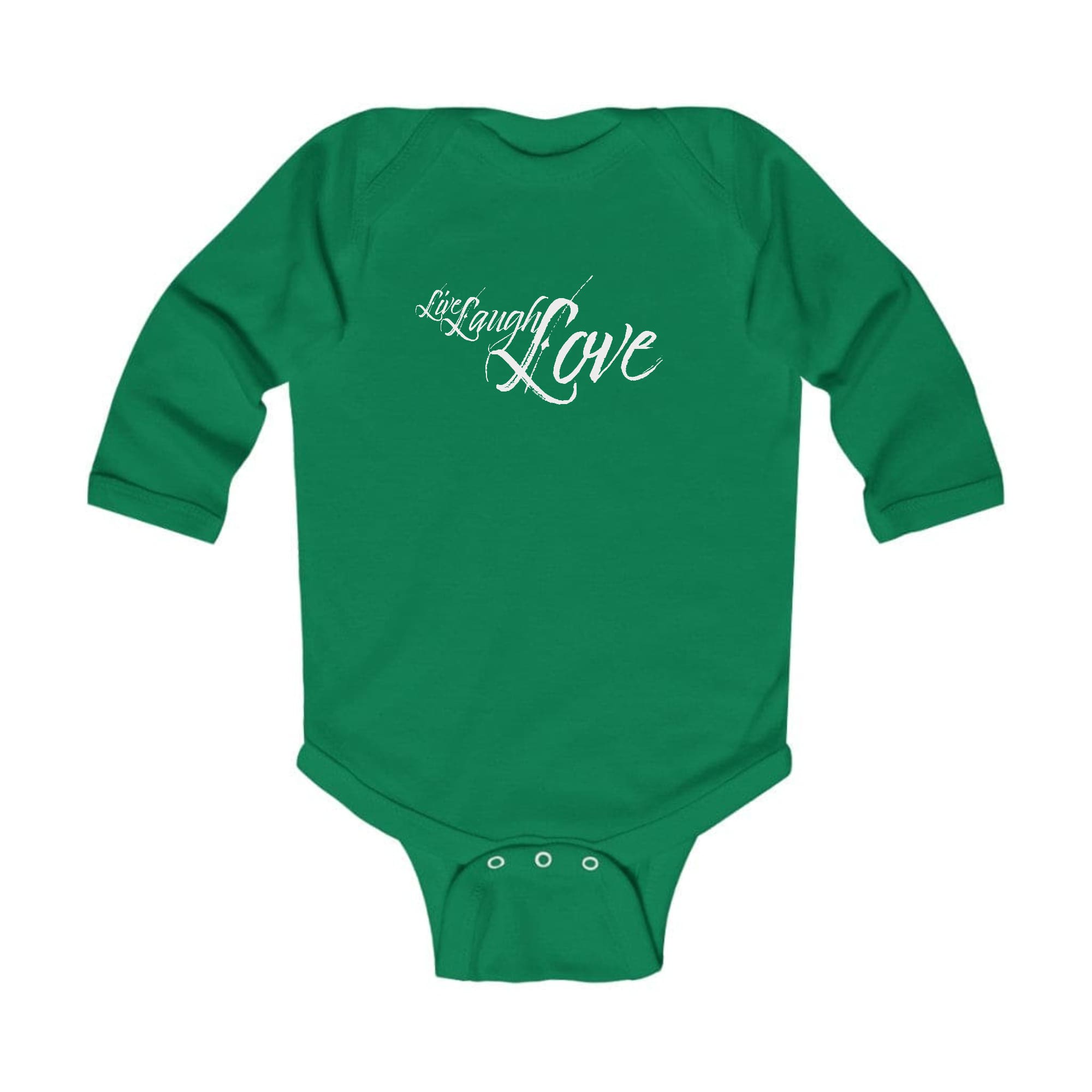 Infant Long Sleeve Graphic T-shirt - Live Laugh Love Light Grey