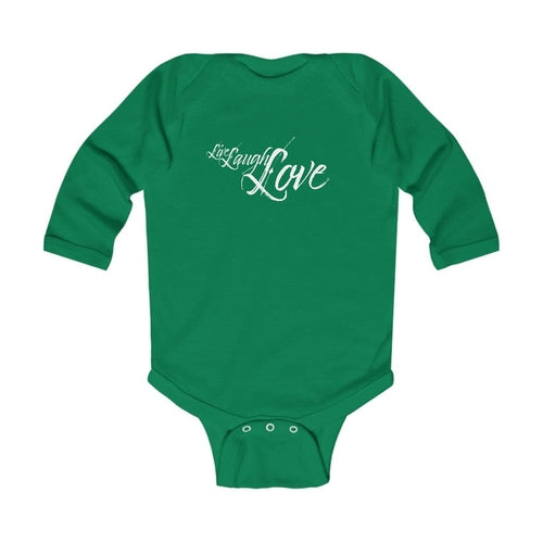 Infant Long Sleeve Graphic T-shirt - Live Laugh Love Light Grey