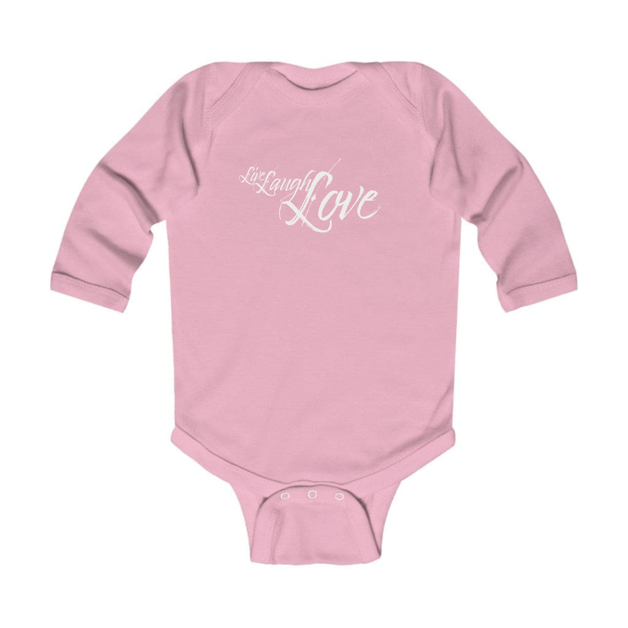 Infant Long Sleeve Graphic T-shirt - Live Laugh Love Light Grey