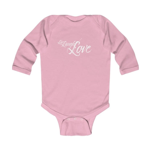 Infant Long Sleeve Graphic T-shirt - Live Laugh Love Light Grey