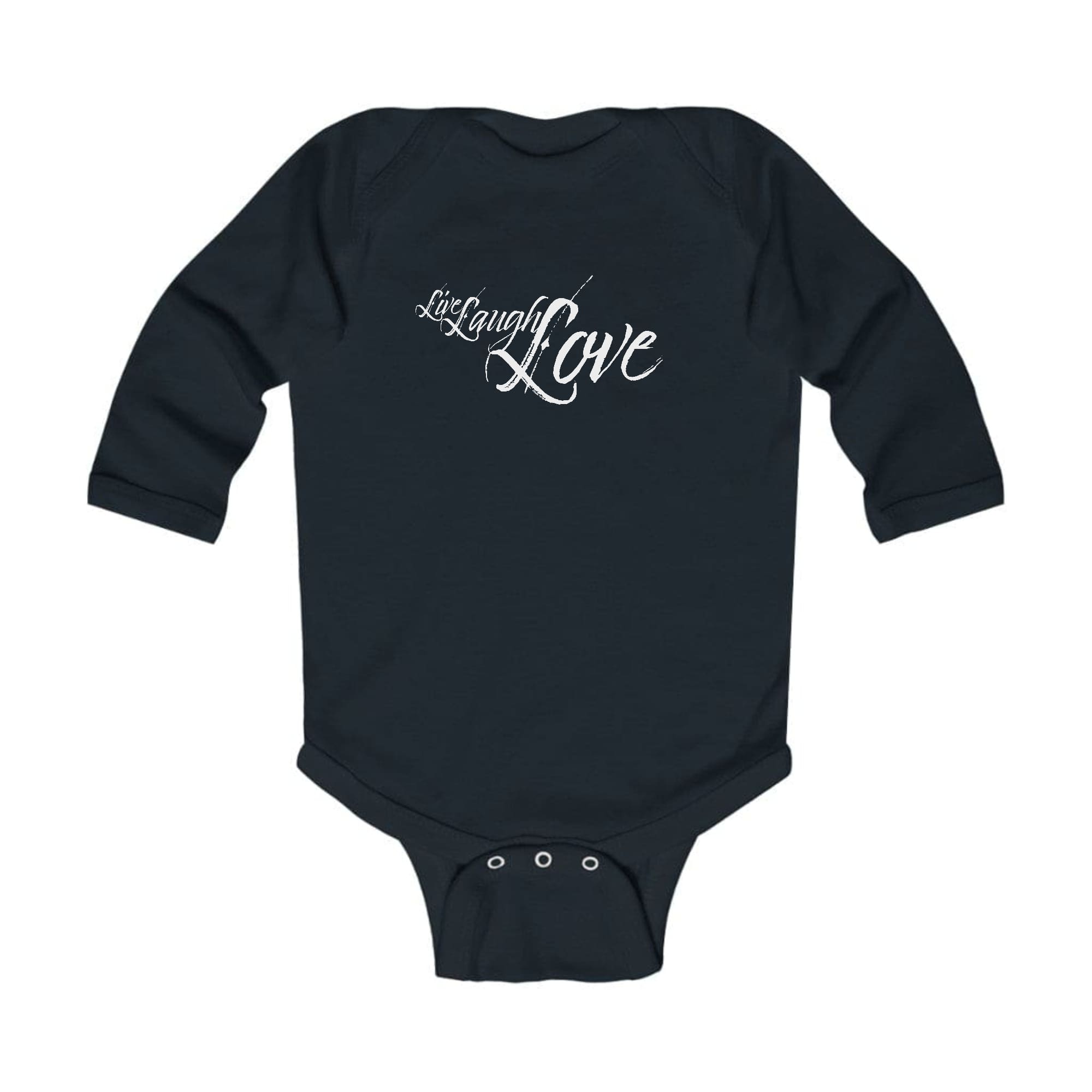 Infant Long Sleeve Graphic T-shirt - Live Laugh Love Light Grey