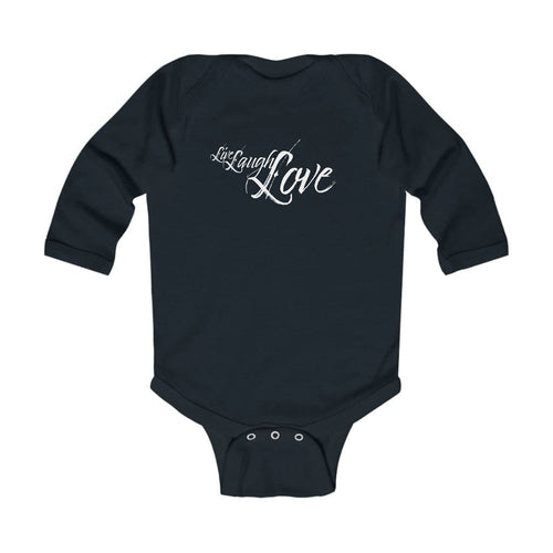 Infant Long Sleeve Graphic T-shirt - Live Laugh Love Light Grey