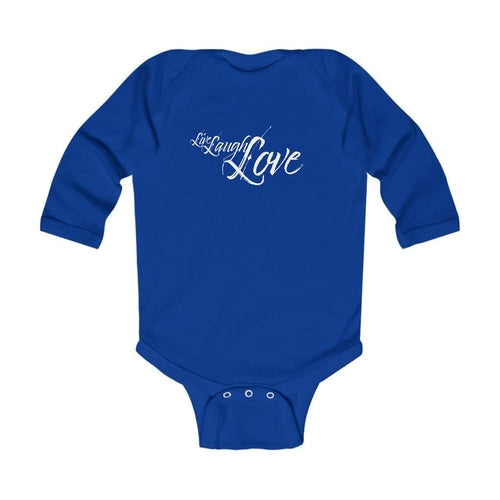 Infant Long Sleeve Graphic T-shirt - Live Laugh Love Light Grey