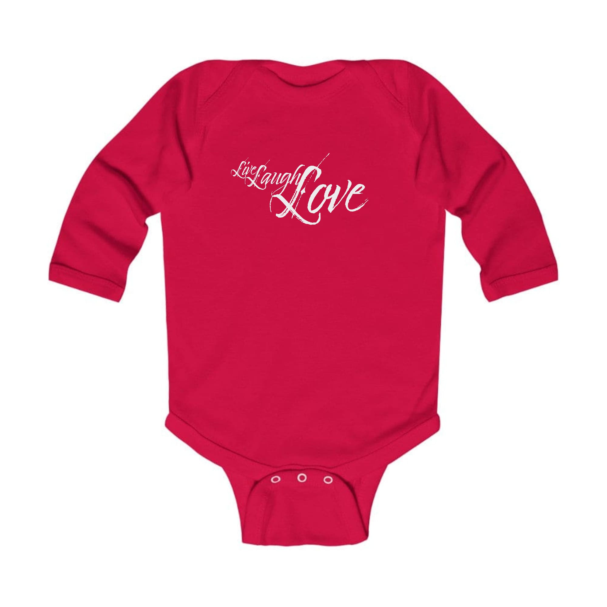 Infant Long Sleeve Graphic T-shirt - Live Laugh Love Light Grey