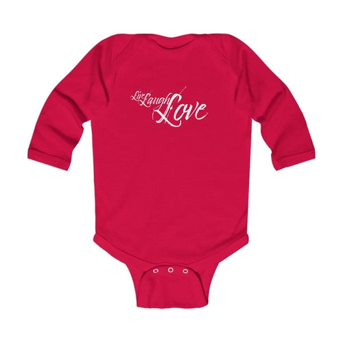 Infant Long Sleeve Graphic T-shirt - Live Laugh Love Light Grey