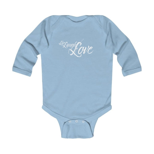 Infant Long Sleeve Graphic T-shirt - Live Laugh Love Light Grey