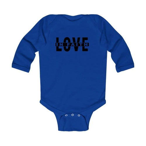 Infant Long Sleeve Graphic T-shirt Love in Faith Black Illustration