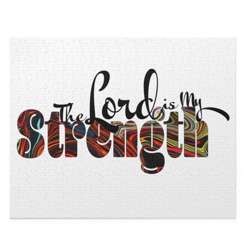 Jigsaw Puzzle, Christian Word Art, The Lord is My Strength, 120 252