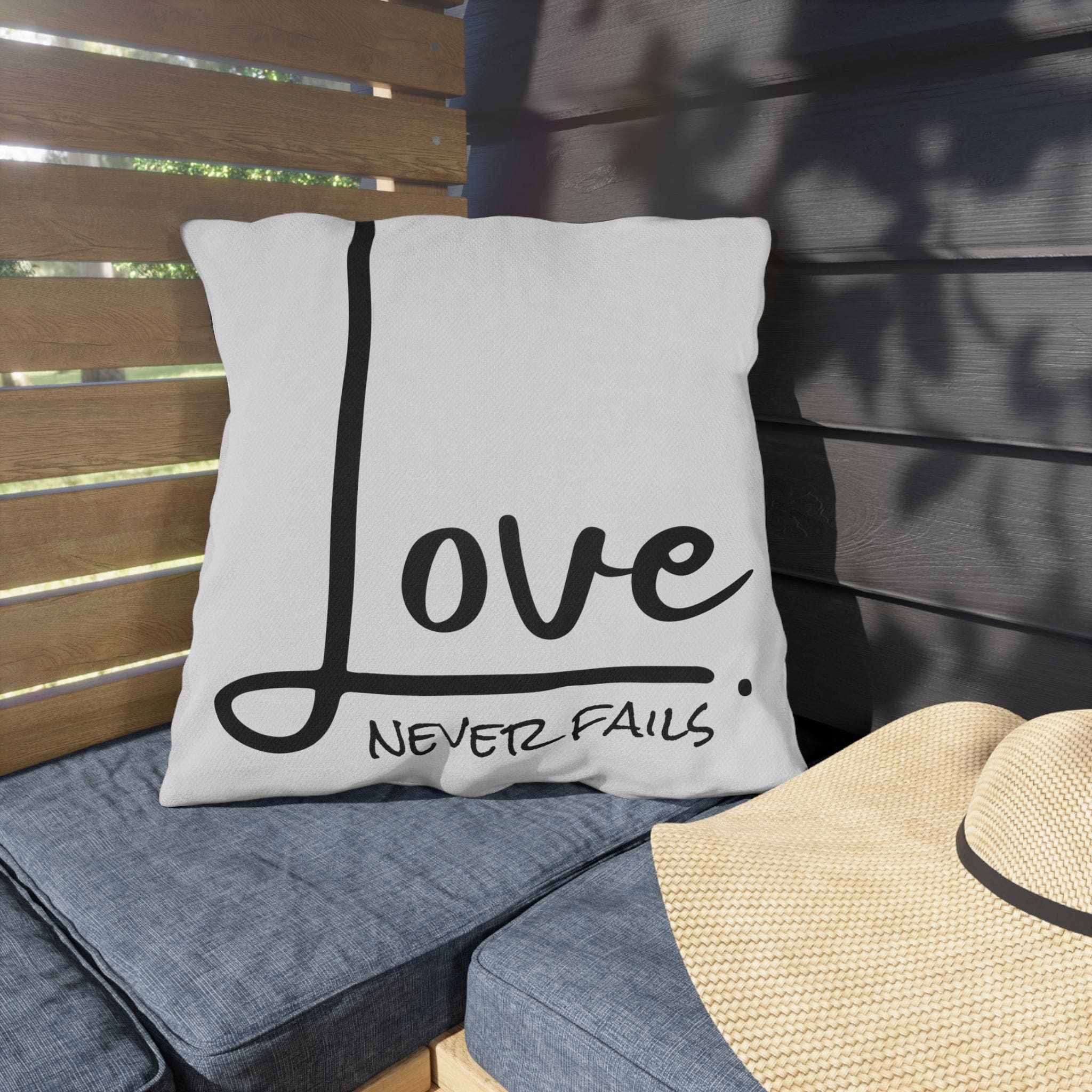 Decorative Throw Pillow Cover - Love Never Fails