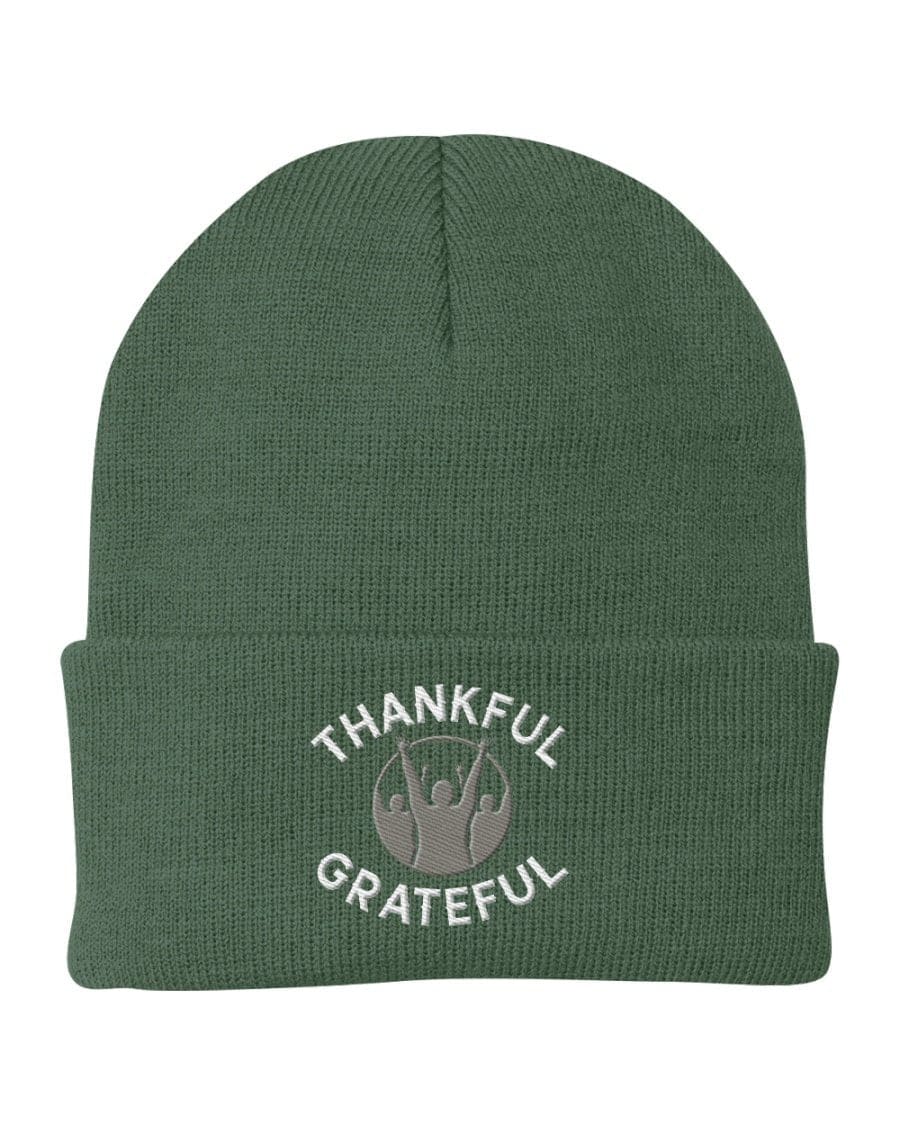 Beanie Knit Hat - Thankful Grateful Inspirational Winter Cap