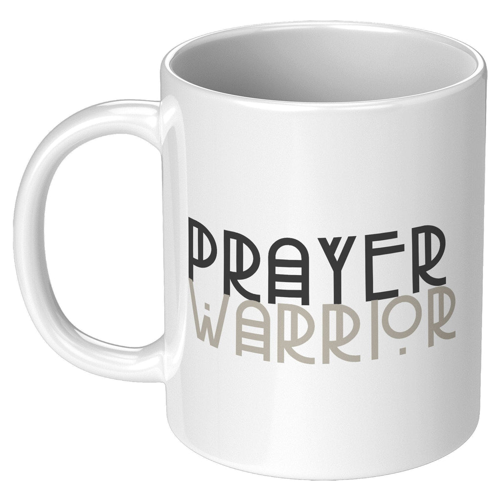 Coffee Cup, Decorative Ceramic Mug 11oz, Prayer Warrior Print