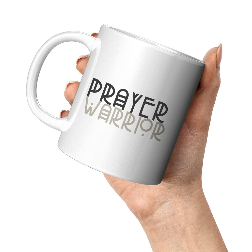 Coffee Cup, Decorative Ceramic Mug 11oz, Prayer Warrior Print