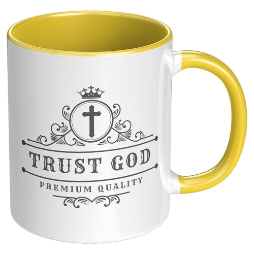 Coffee Cup - Decorative Ceramic Mug 11oz - Trust God